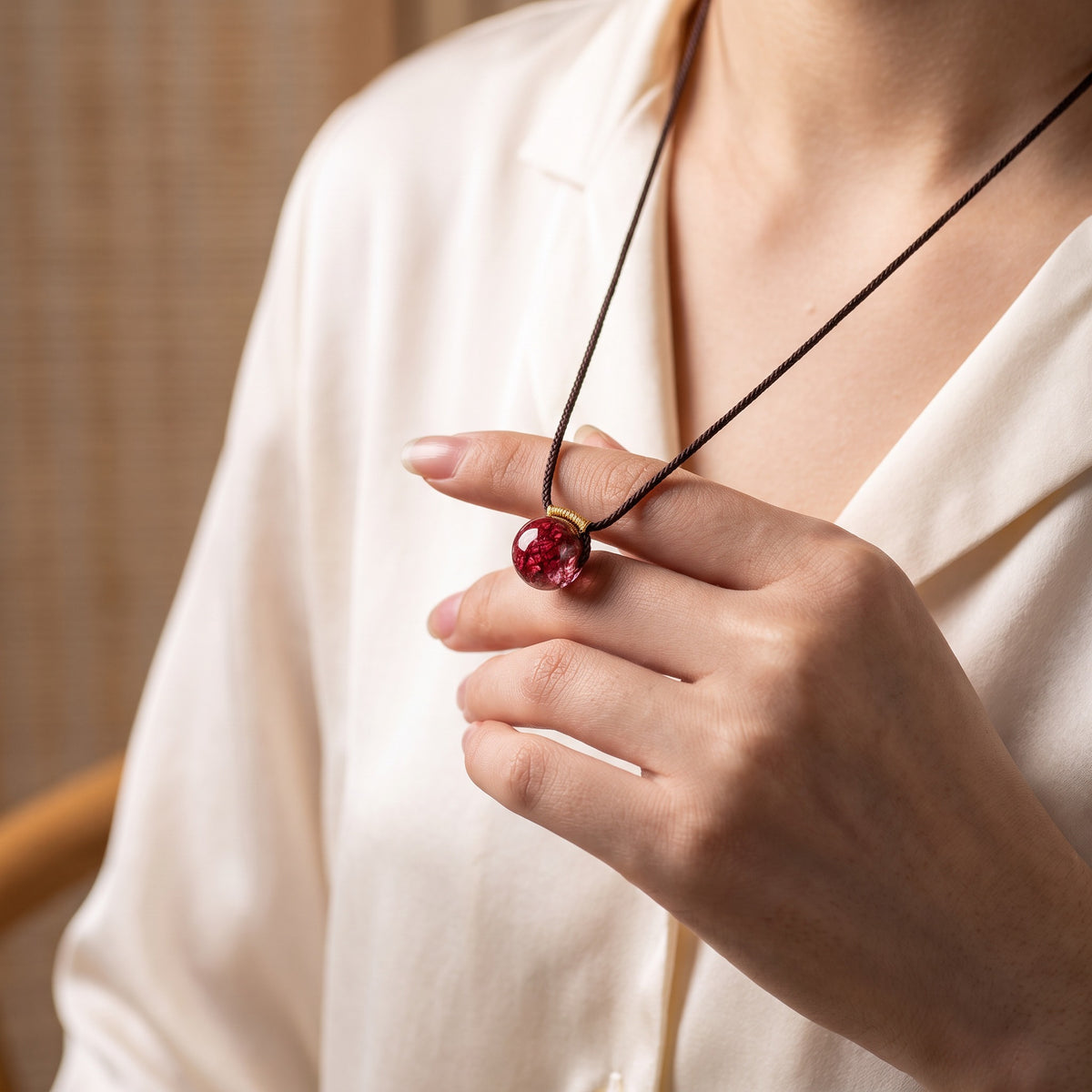 Cinnabar Orgonite Sphere Pendant