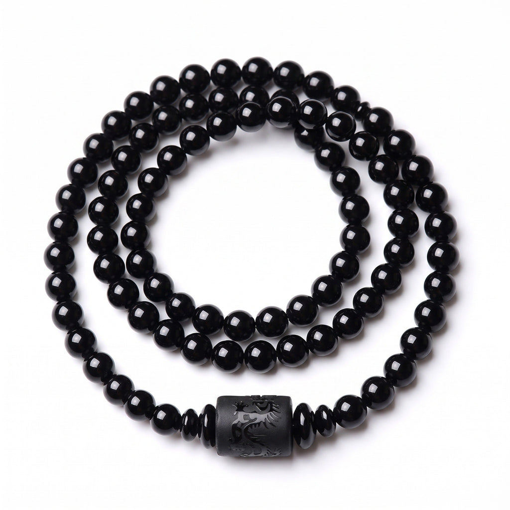 Black Obsidian Dragon Bracelet
