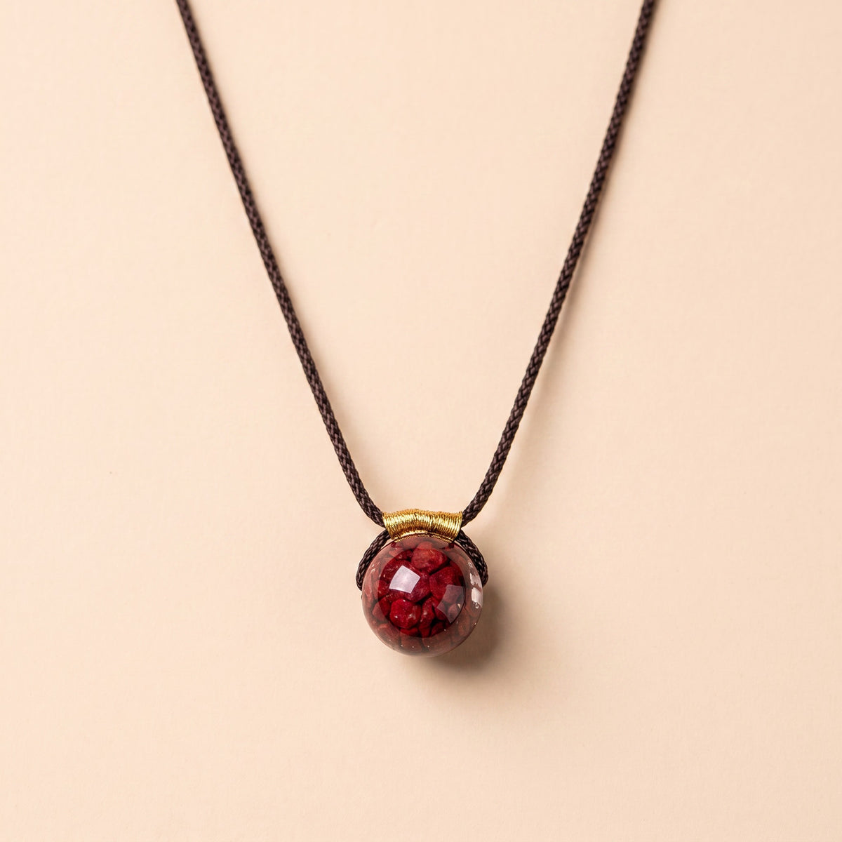 Cinnabar Orgonite Sphere Pendant